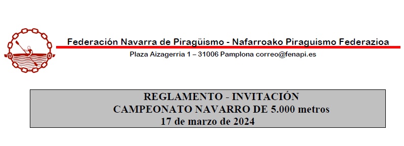 Inscripci&oacute;n Campeonato Navarro de 5.000 metros